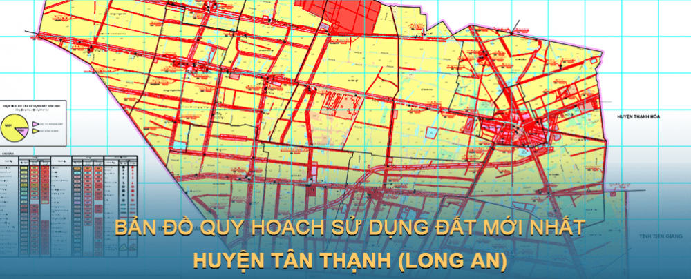 Bản đồ quy hoạch sử dụng đất huyện Tân Thạnh mới nhất