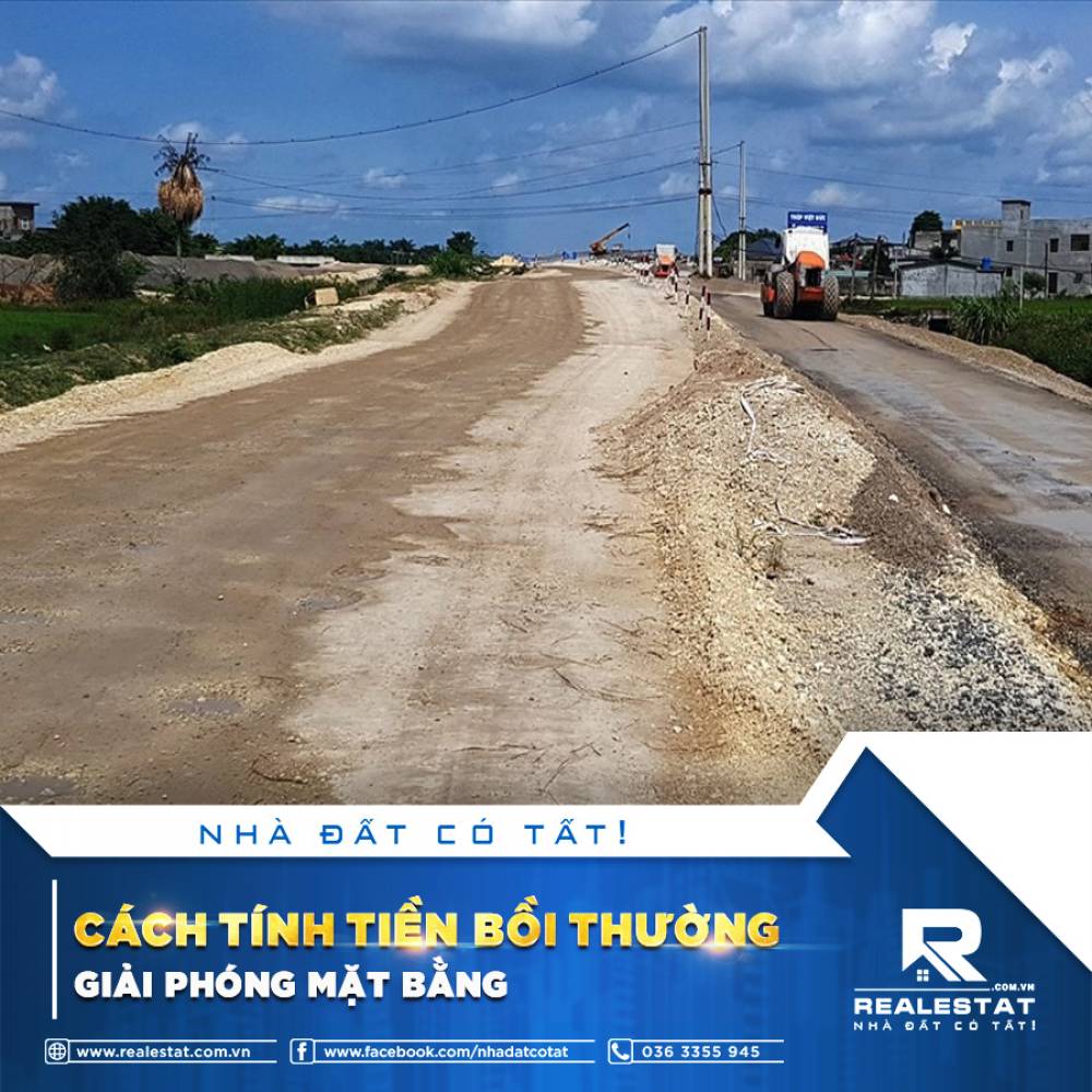 CÁCH TÍNH TIỀN BỒI THƯỜNG GIẢI PHÓNG MẶT BẰNG