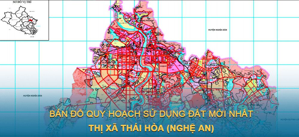 Bản đồ quy hoạch sử dụng đất Thị xã Thái Hòa (Nghệ An) giai đoạn năm 2021 – 2030