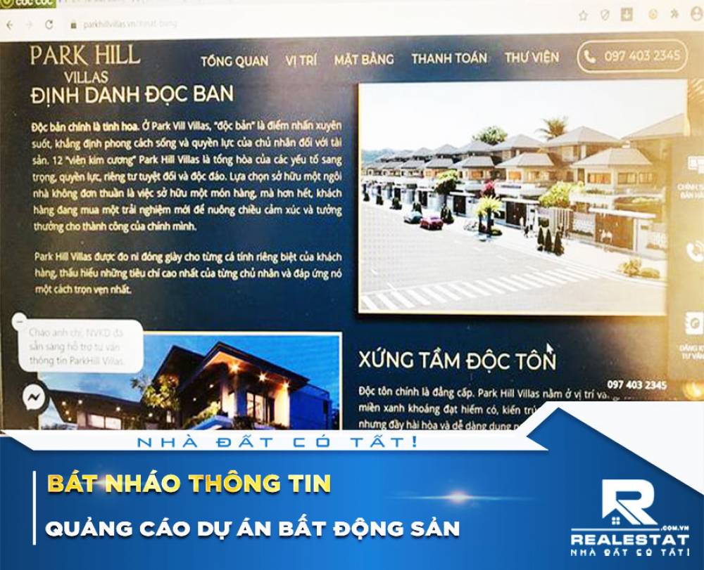 Bát nháo thông tin quảng cáo dự án bất động sản