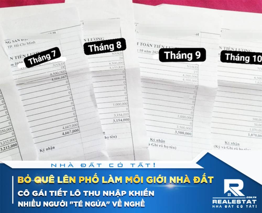Bỏ quê lên phố làm môi giới nhà đất, cô gái tiết lô thu nhập khiến nhiều người "té ngửa" về nghề