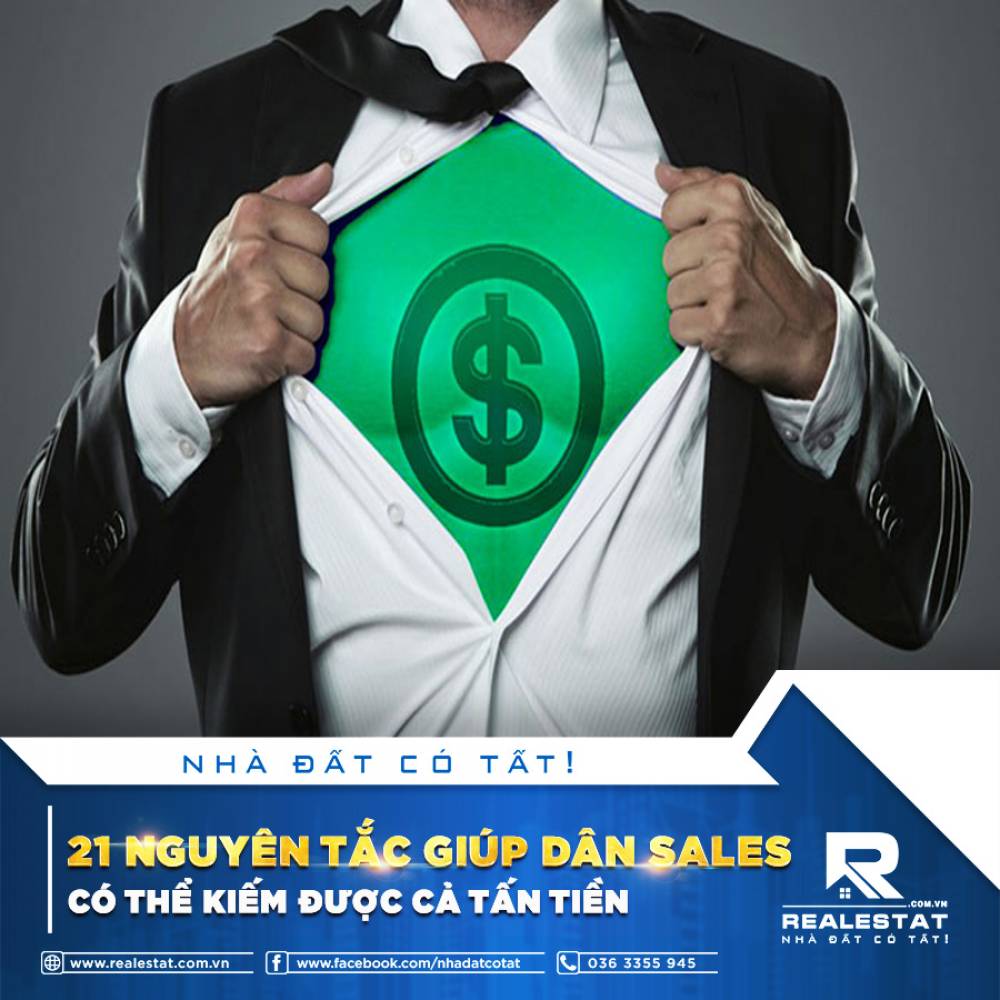 21 NGUYÊN TẮC GIÚP DÂN SALES CÓ THỂ KIẾM ĐƯỢC CẢ TẤN TIỀN