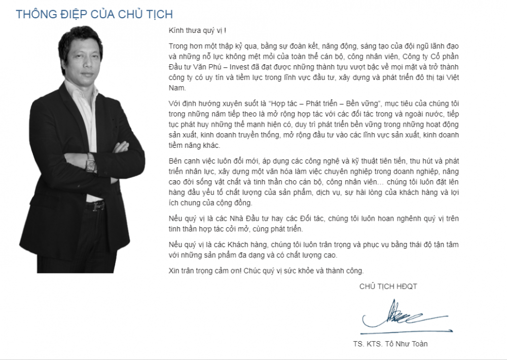 [Hồ sơ doanh nhân] Tô Như Toàn, tỉ phú kín tiếng tại Văn Phú – Invest