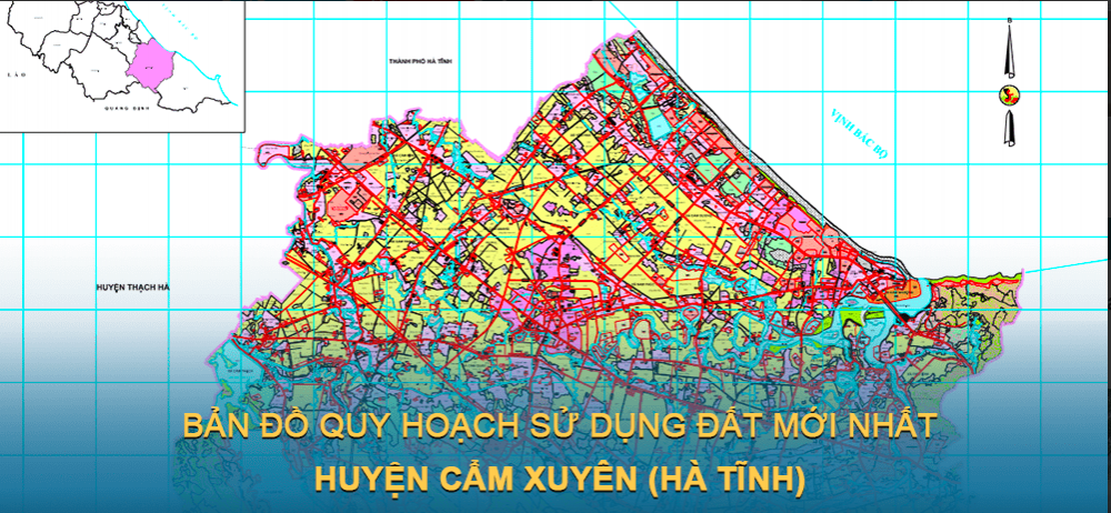 Bản đồ quy hoạch sử dụng đất huyện Cẩm Xuyên mới nhất 2030