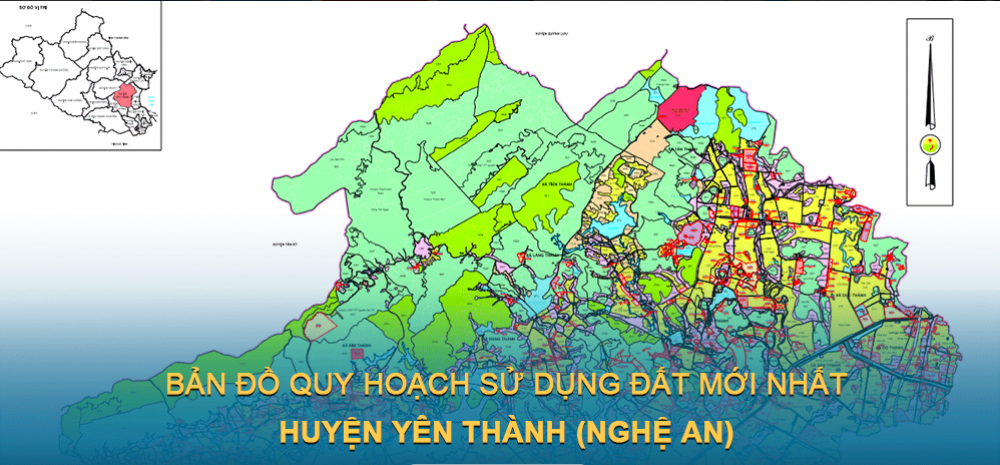 Bản đồ quy hoạch sử dụng đất huyện Yên Thành mới nhất 2030
