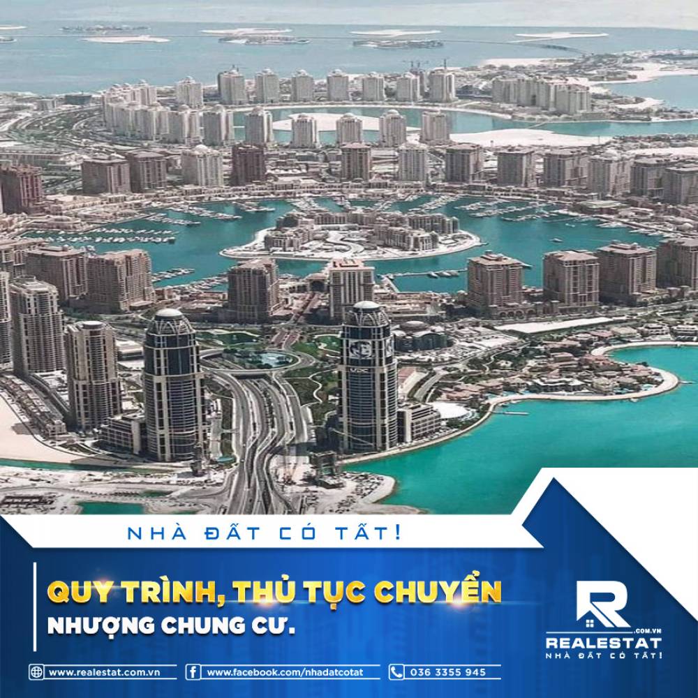 QUY TRÌNH, THỦ TỤC CHUYỂN NHƯỢNG CHUNG CƯ.