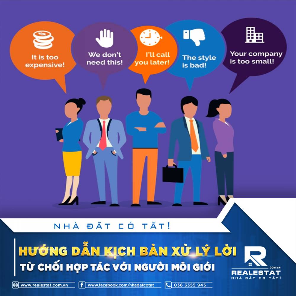 HƯỚNG DẪN KỊCH BẢN XỬ LÝ LỜI TỪ CHỐI HỢP TÁC VỚI NGƯỜI MÔI GIỚI