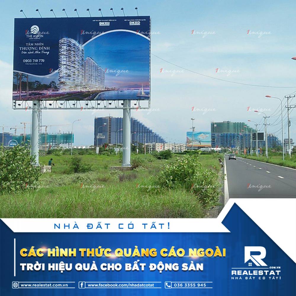 CÁC HÌNH THỨC QUẢNG CÁO NGOÀI TRỜI HIỆU QUẢ CHO BẤT ĐỘNG SẢN