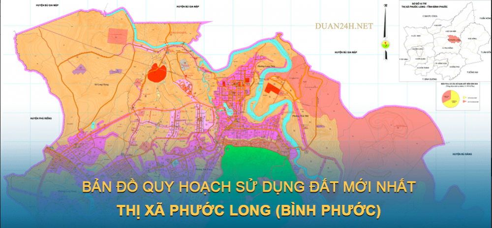 Bản đồ quy hoạch sử dụng đất Thị xã Phước Long (Bình Phước) 2030
