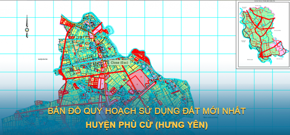 Bản đồ quy hoạch sử dụng đất huyện Phù Cừ (Hưng Yên) mới nhất 2030