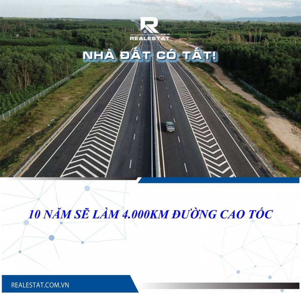 10 năm sẽ làm 4.000km đường cao tốc