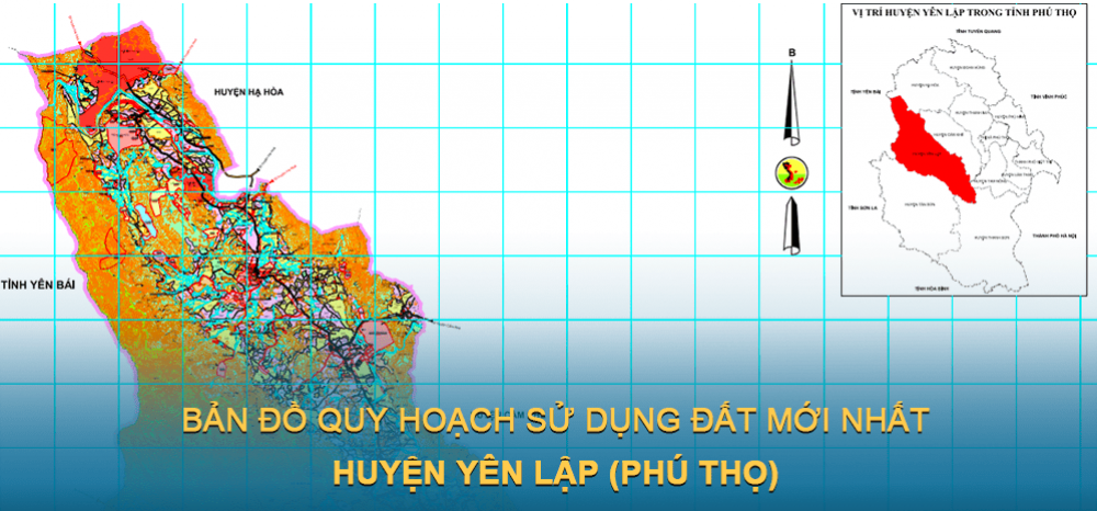 Bản đồ quy hoạch sử dụng đất huyện Yên Lập (Phú Thọ) 2030