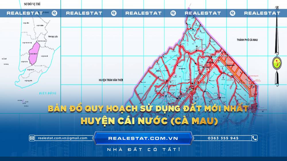 Bản đồ quy hoạch sử dụng đất huyện Cái Nước mới nhất 2030