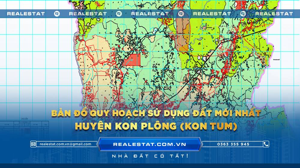 Bản đồ quy hoạch sử dụng đất huyện Kon Plông (Kon Tum) mới nhất