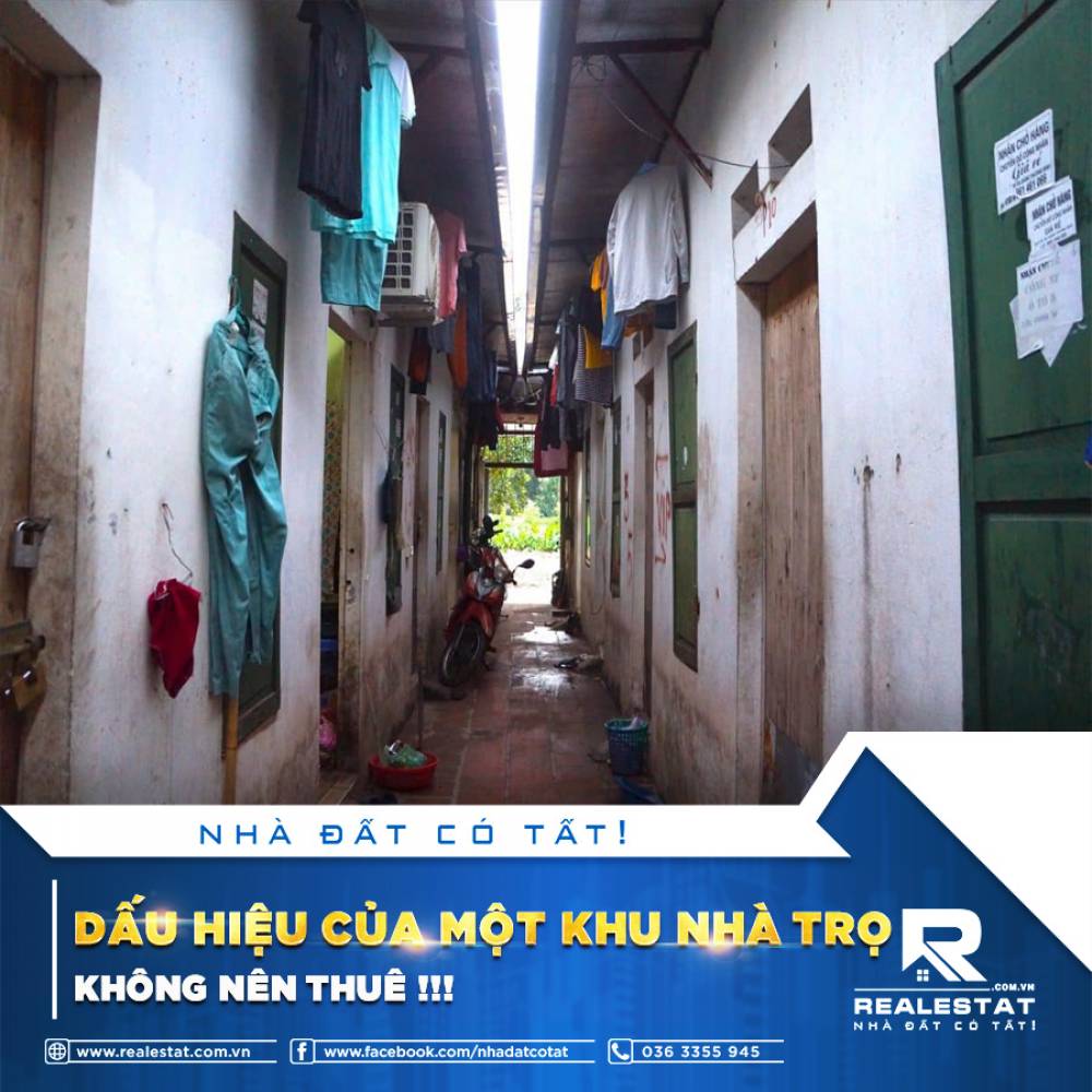 DẤU HIỆU CỦA MỘT KHU NHÀ TRỌ KHÔNG NÊN THUÊ !!!