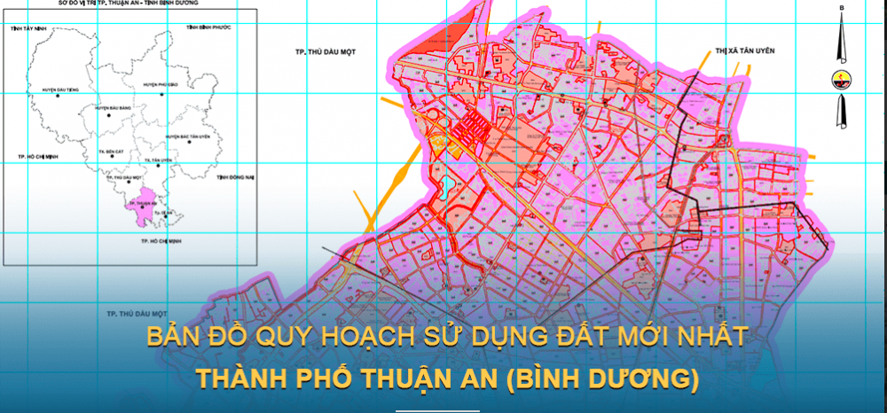 Bản đồ quy hoạch sử dụng đất Thành phố Thuận An 2030