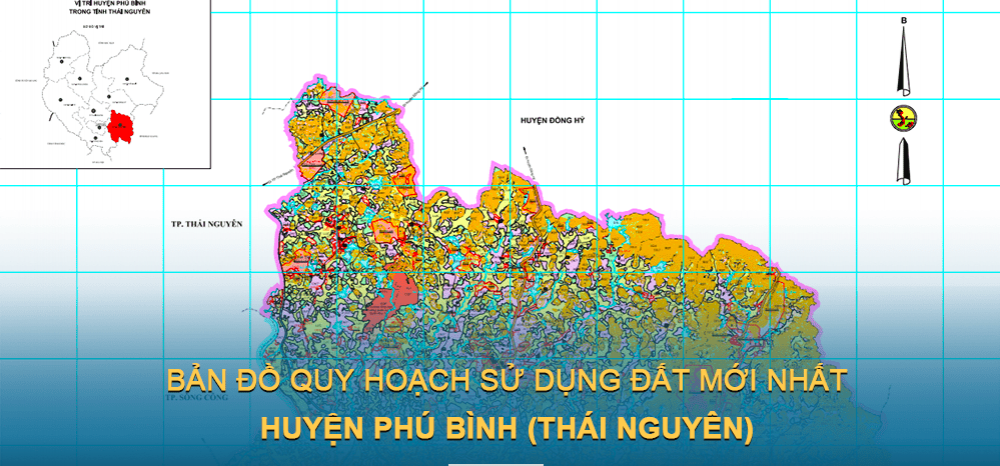Bản đồ quy hoạch sử dụng đất huyện Phú Bình 2030