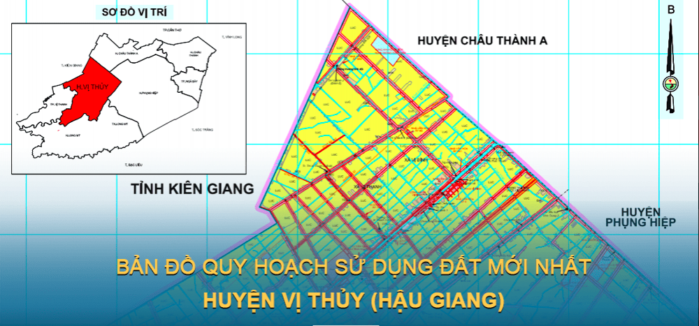Bản đồ quy hoạch sử dụng đất huyện Vị Thủy (Hậu Giang) đến năm 2030