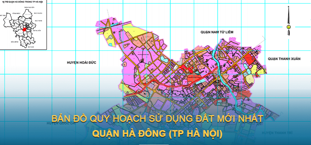 Bản đồ quy hoạch sử dụng đất quận Hà Đông (Hà Nội) đến năm 2030