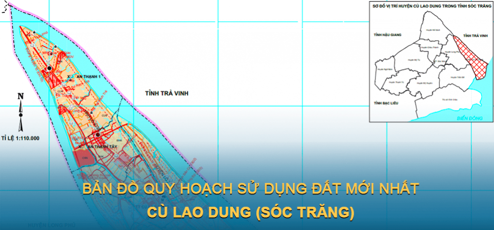 Bản đồ quy hoạch sử dụng đất huyện Cù Lao Dung 2021