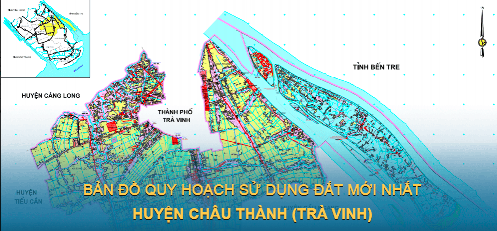 Bản đồ quy hoạch sử dụng đất huyện Châu Thành (Trà Vinh) 2021