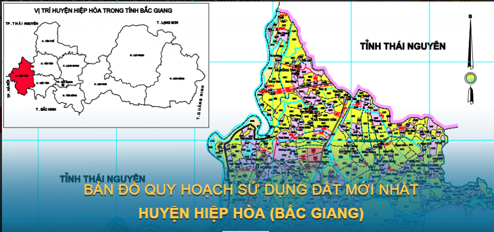 Bản đồ quy hoạch sử dụng đất huyện Hiệp Hòa 2021