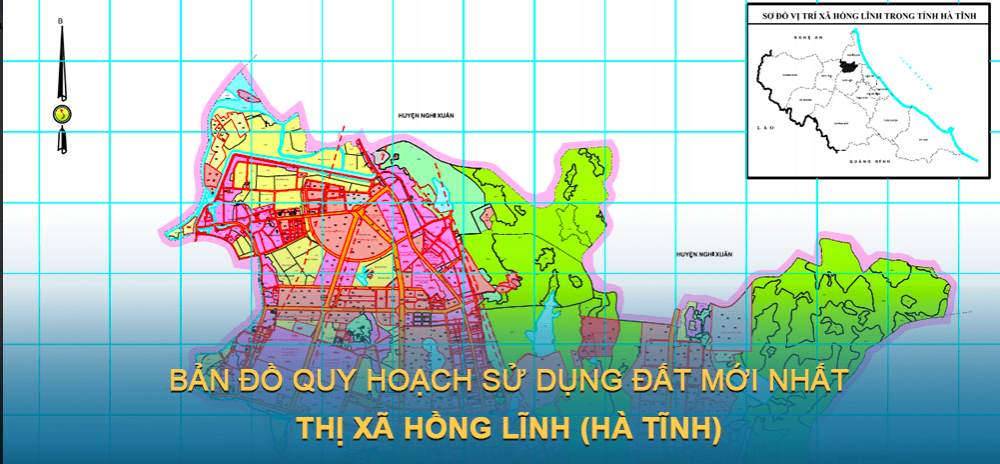Bản đồ quy hoạch sử dụng đất Thị xã Hồng Lĩnh (Hà Tĩnh) đến năm 2030