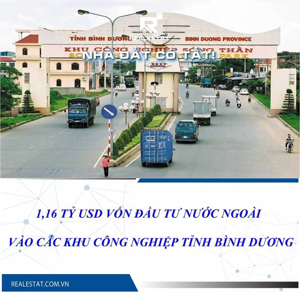 1,16 tỷ USD vốn đầu tư nước ngoài vào các khu công nghiệp tỉnh Bình Dương