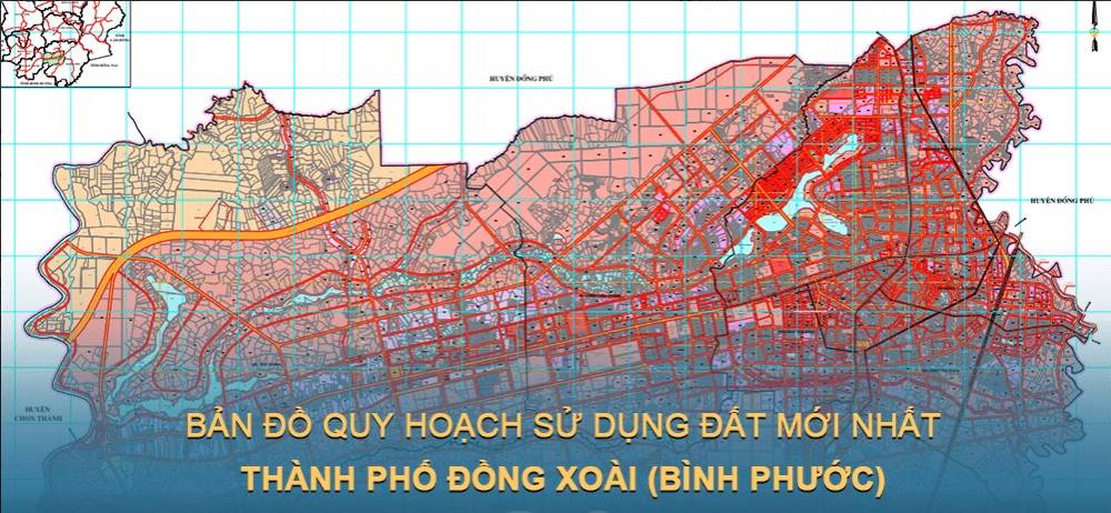 Bản đồ quy hoạch sử dụng đất Thành phố Đồng Xoài (Bình Phước) đến năm 2030