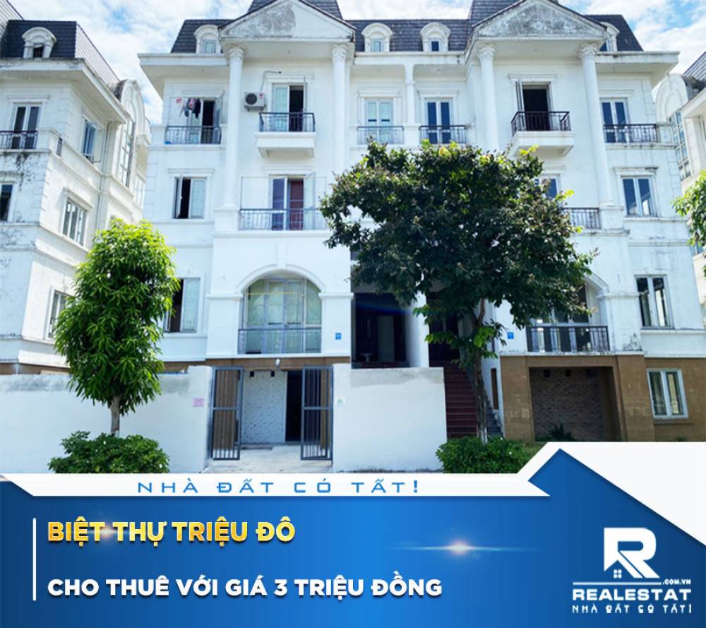 Biệt thự triệu đô cho thuê với giá 3 triệu đồng