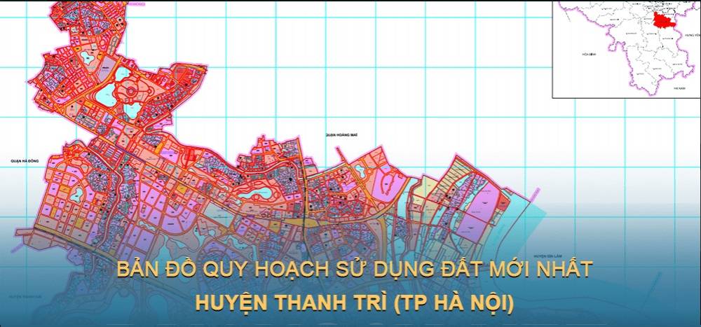 Bản đồ quy hoạch sử dụng đất huyện Thanh Trì (Hà Nội) đến năm 2030