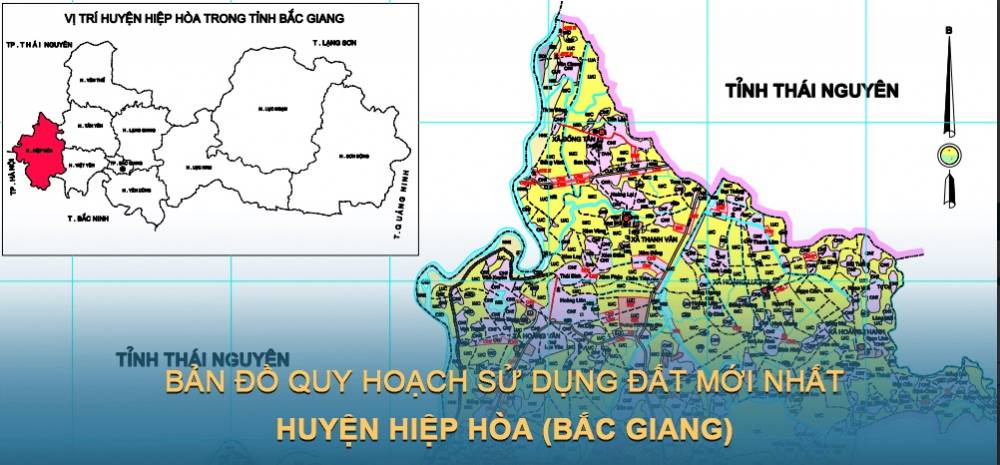 Bản đồ quy hoạch sử dụng đất huyện Hiệp Hòa (Bắc Giang) đến năm 2030