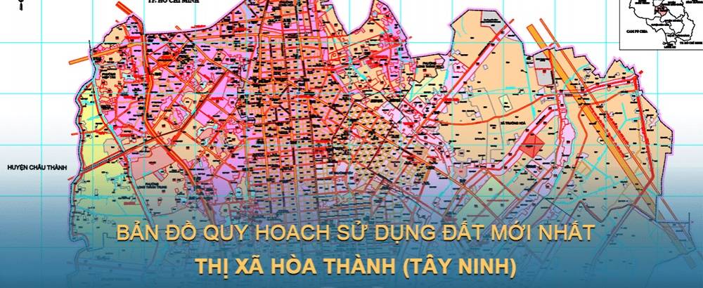 Bản đồ quy hoạch sử dụng đất Thị xã Hòa Thành mới nhất