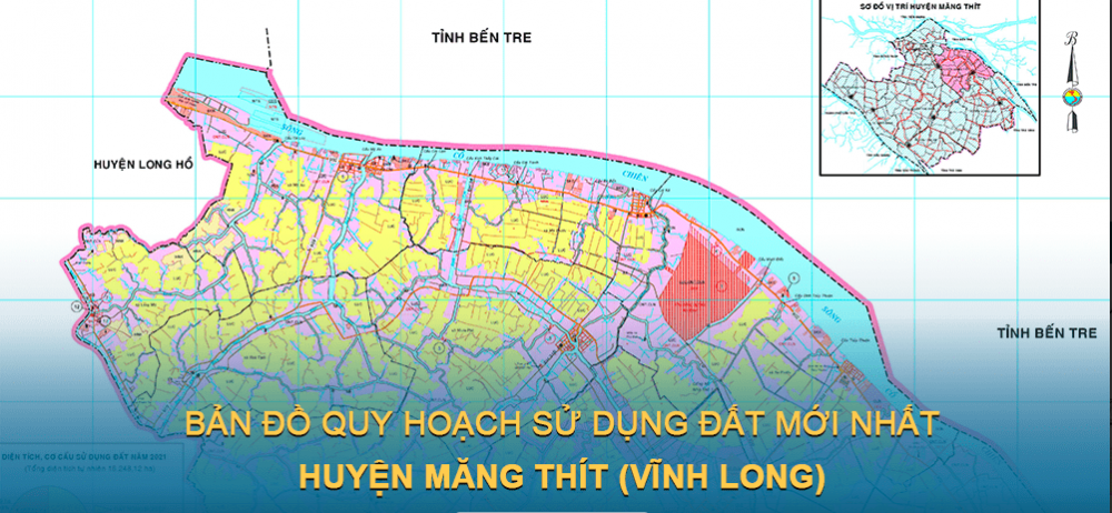 Bản đồ quy hoạch sử dụng đất huyện Măng Thít Vĩnh Long giai đoạn 2021 – 2030 mới nhất