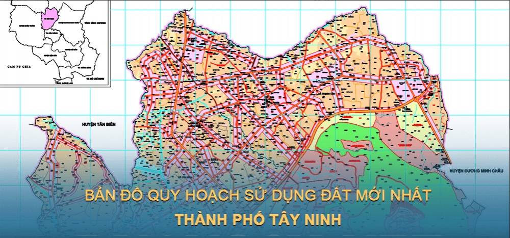 Bản đồ quy hoạch sử dụng đất Thành phố Tây Ninh mới nhất