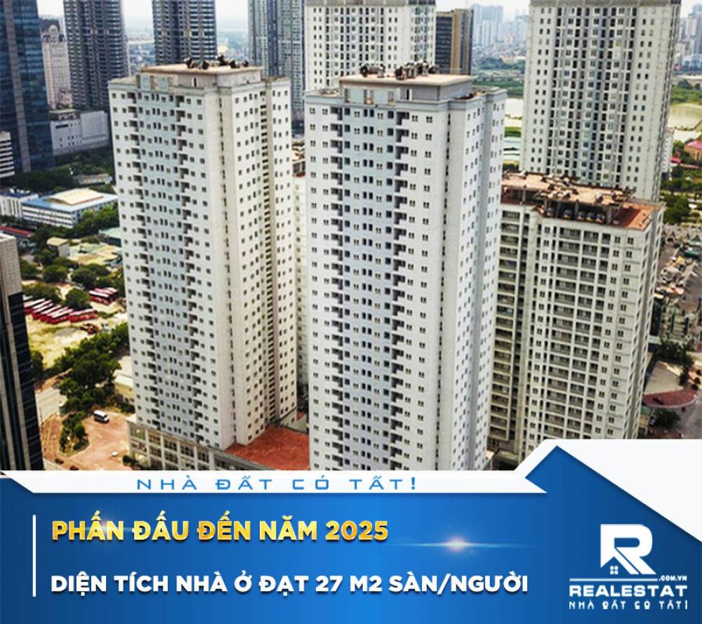 Phấn đấu đến năm 2025, diện tích nhà ở đạt 27 m2 sàn/người