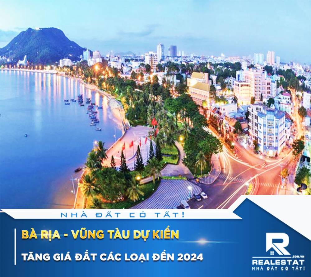 Bà Rịa - Vũng Tàu dự kiến tăng giá đất các loại đến 2024