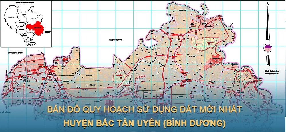 Bản đồ quy hoạch sử dụng đất huyện Bắc Tân Uyên (Bình Dương) giai đoạn năm 2021 – 2030