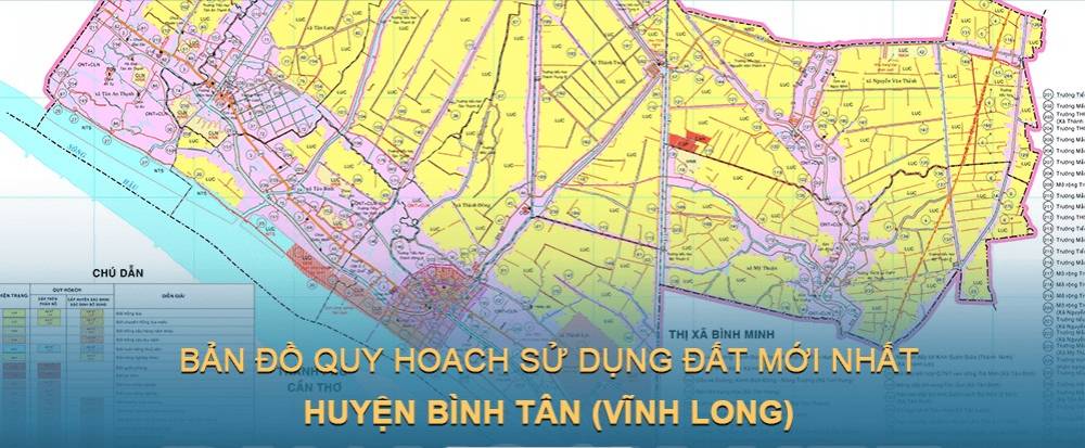 Bản đồ quy hoạch sử dụng đất huyện Bình Tân (Vĩnh Long)
