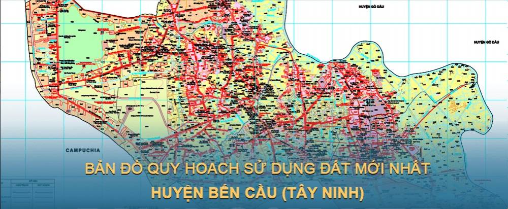 Bản đồ quy hoạch sử dụng đất huyện Bến Cầu mới nhất