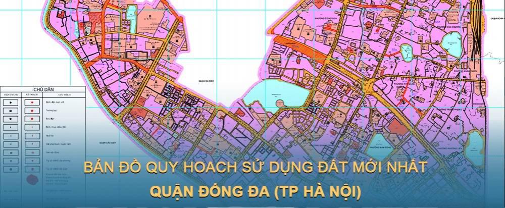 Bản đồ quy hoạch sử dụng đất quận Đống Đa (Hà Nội) đến năm 2030