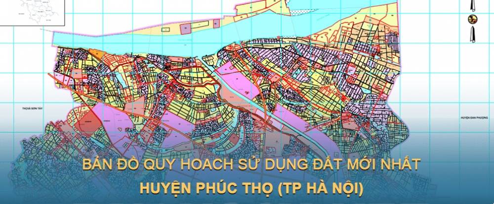 Bản đồ quy hoạch sử dụng đất huyện Phúc Thọ (Hà Nội) đến năm 2030