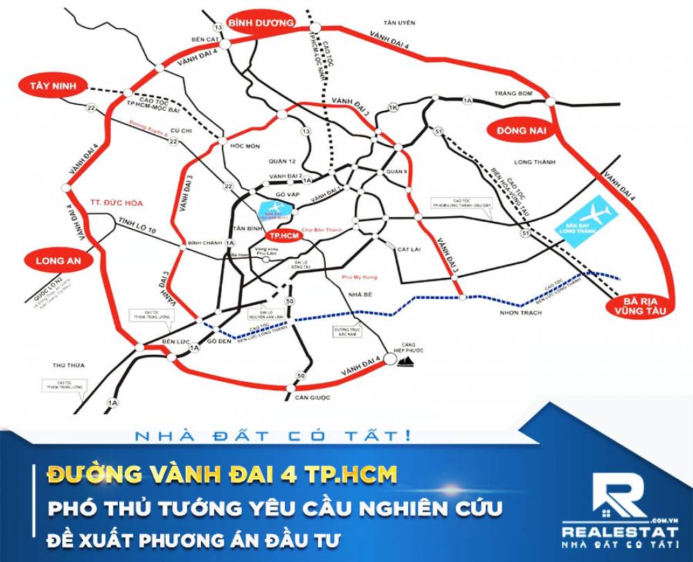 Phó Thủ tướng yêu cầu nghiên cứu, đề xuất phương án đầu tư đường vành đai 4 TP.HCM