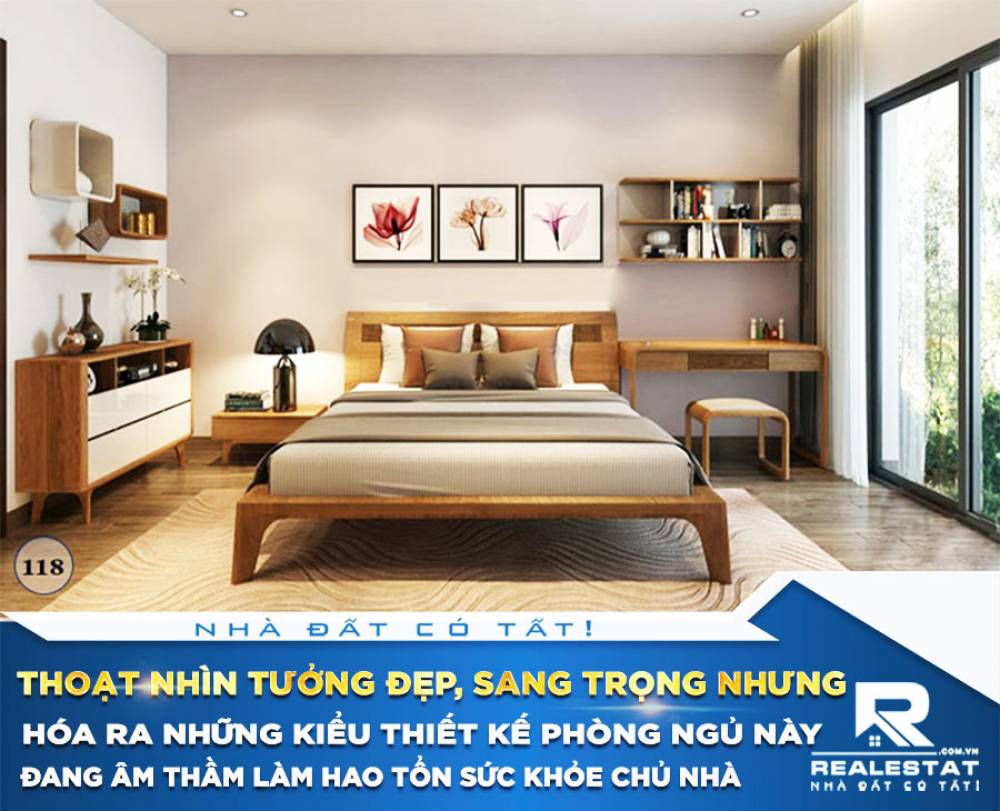 Thoạt nhìn tưởng đẹp, sang trọng nhưng hóa ra những kiểu thiết kế phòng ngủ này đang âm thầm làm hao tổn sức khỏe chủ nhà