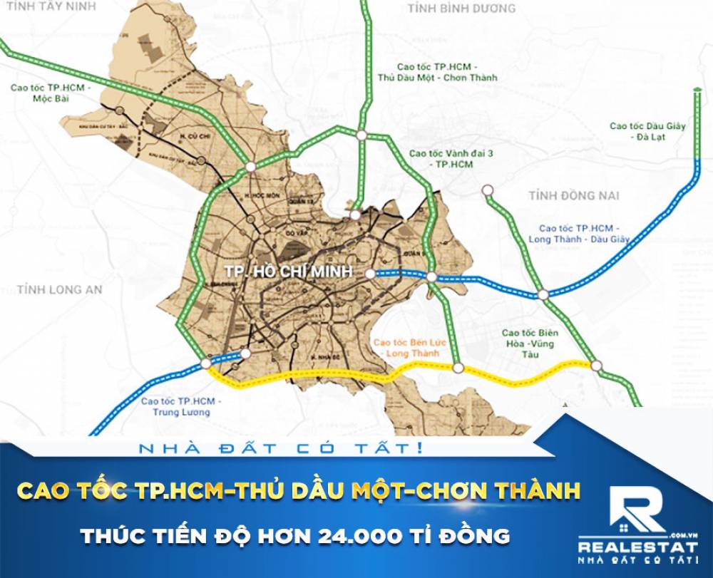 Thúc tiến độ cao tốc Tp.HCM – Thủ Dầu Một – Chơn Thành hơn 24.000 tỉ đồng