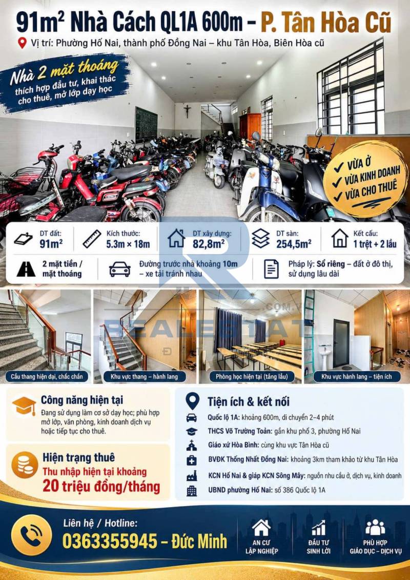 91m2 Nhà Cách Ql1a 600m P.Tân Hòa Cũ - 5.19 Tỷ