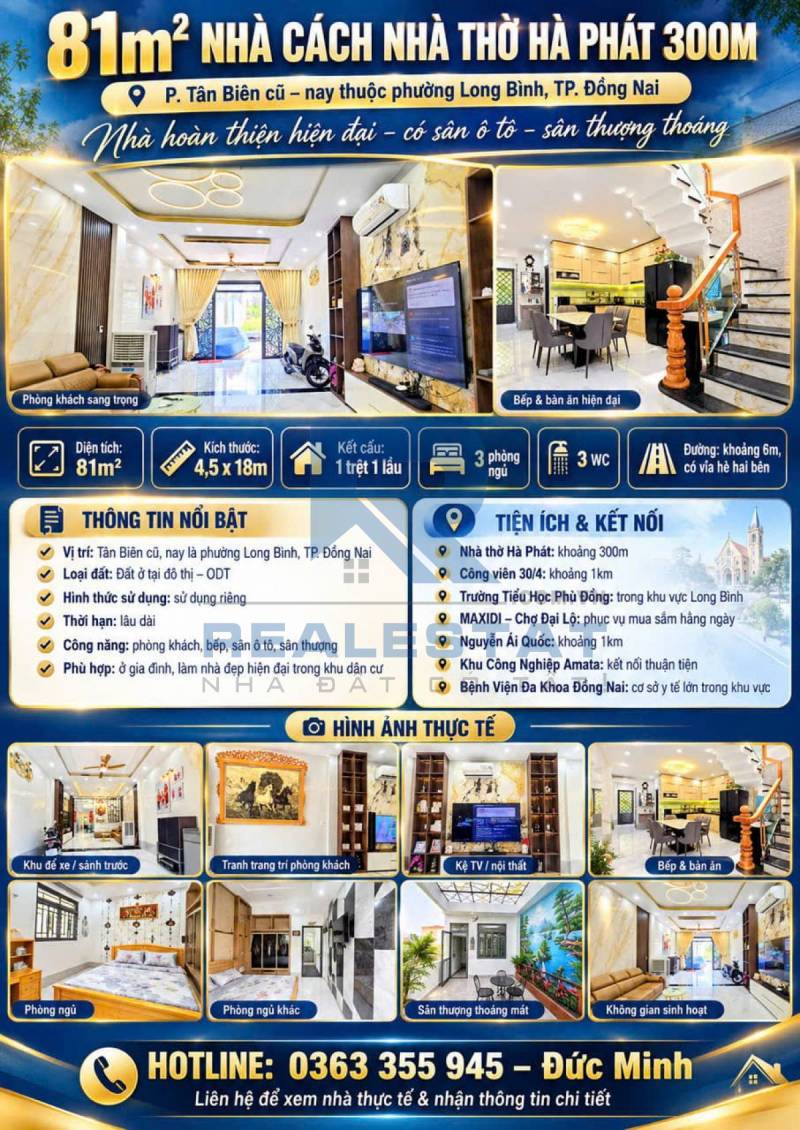 81m2 Nhà Cách Nhà Thờ Hà Phát P.Tân Biên Cũ 300m - 4.19 Tỷ